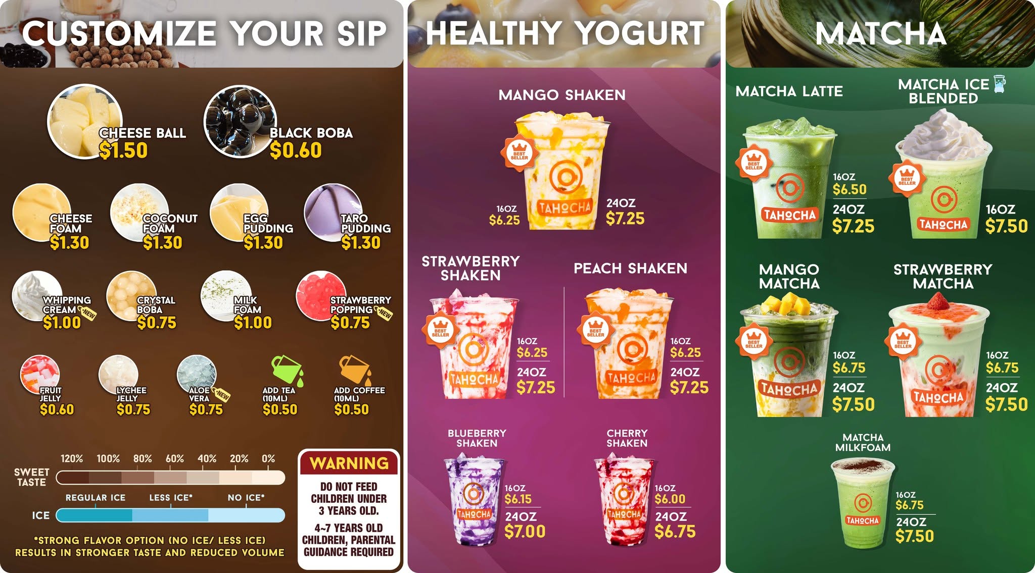 Tahocha menu 2